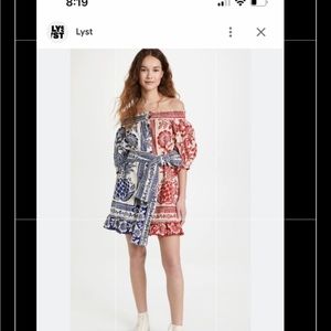 Farmrio mixed pineapple mini dress